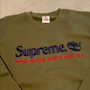 *NEW* Supreme Timberland Crewneck Dark Olive